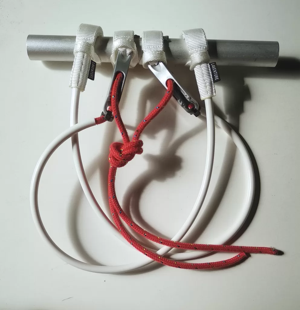 Cabos de arnés regulables para windsurf Raceboard y Windfoil – Adjustable harness lines for Raceboard and Windfoil windsurfing